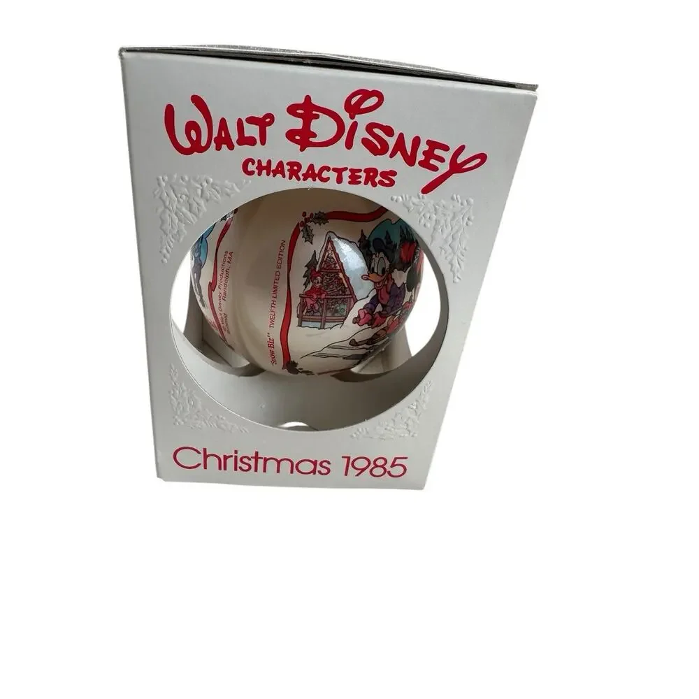 Vintage 1985 Schmid Collectors Snow Biz Walt Disney Mickey Christmas Ornament